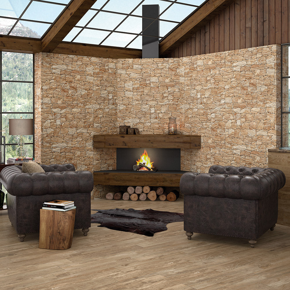 Valais Beige 333x650 Interlocking Porcelain Wall Cladding Tile