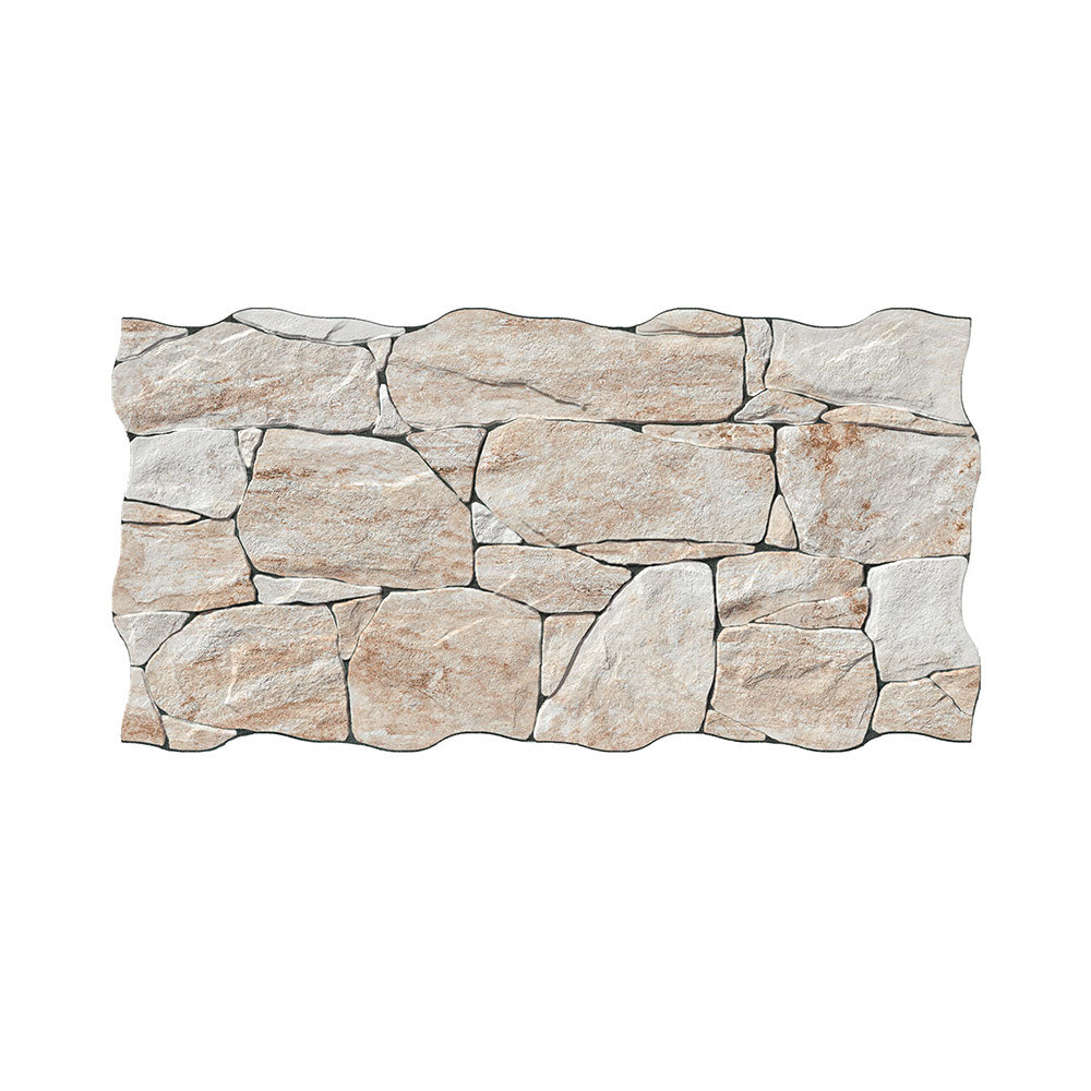 Valais Sand 333x650 Interlocking Porcelain Wall Cladding Tile