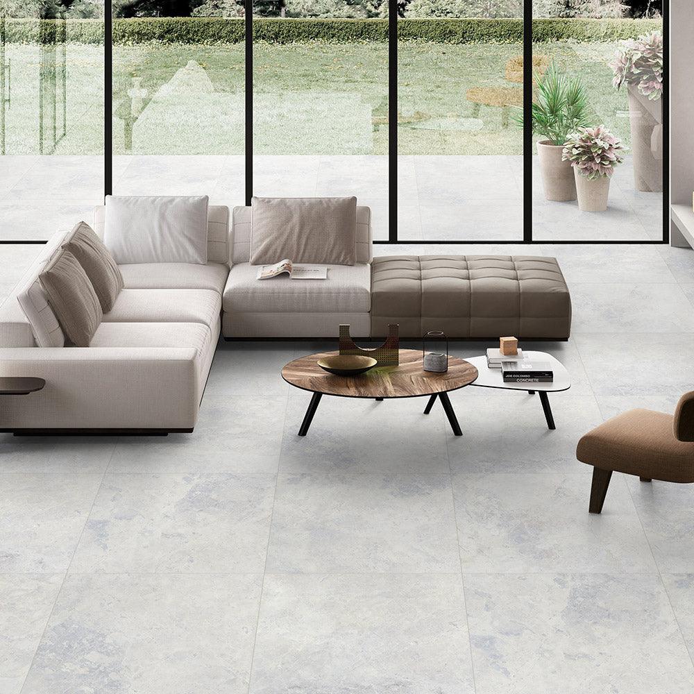 Turin White 600X600 Lappato Porcelain Tile - Tile Lane
