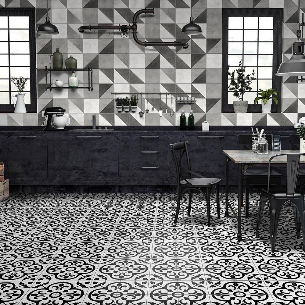 Heritage Palmyra Encaustic Look 200x200 Matt Tile - Tile Lane