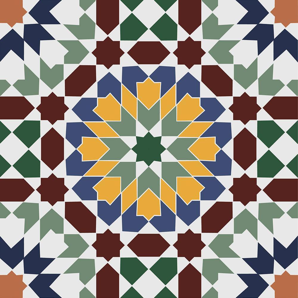 Heritage Picasso Marakesh Encaustic Look 200x200 Matt Tile - Tile Lane