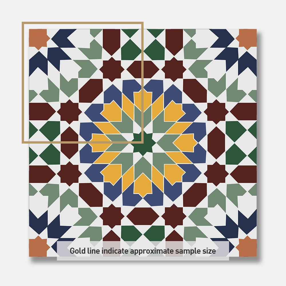 Heritage Picasso Marakesh Encaustic Look 200x200 Matt Tile - Tile Lane
