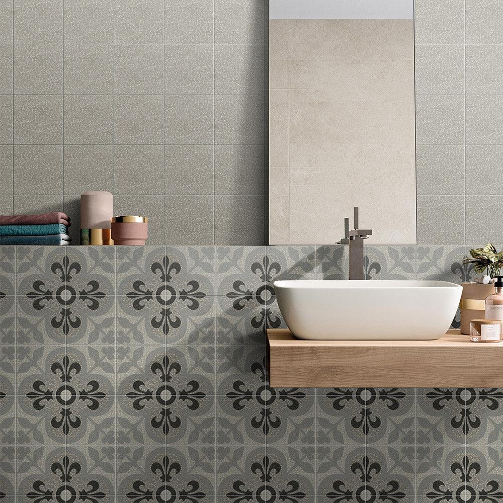 Heritage Tulip Encaustic Look 200x200 Matt Tile - Tile Lane