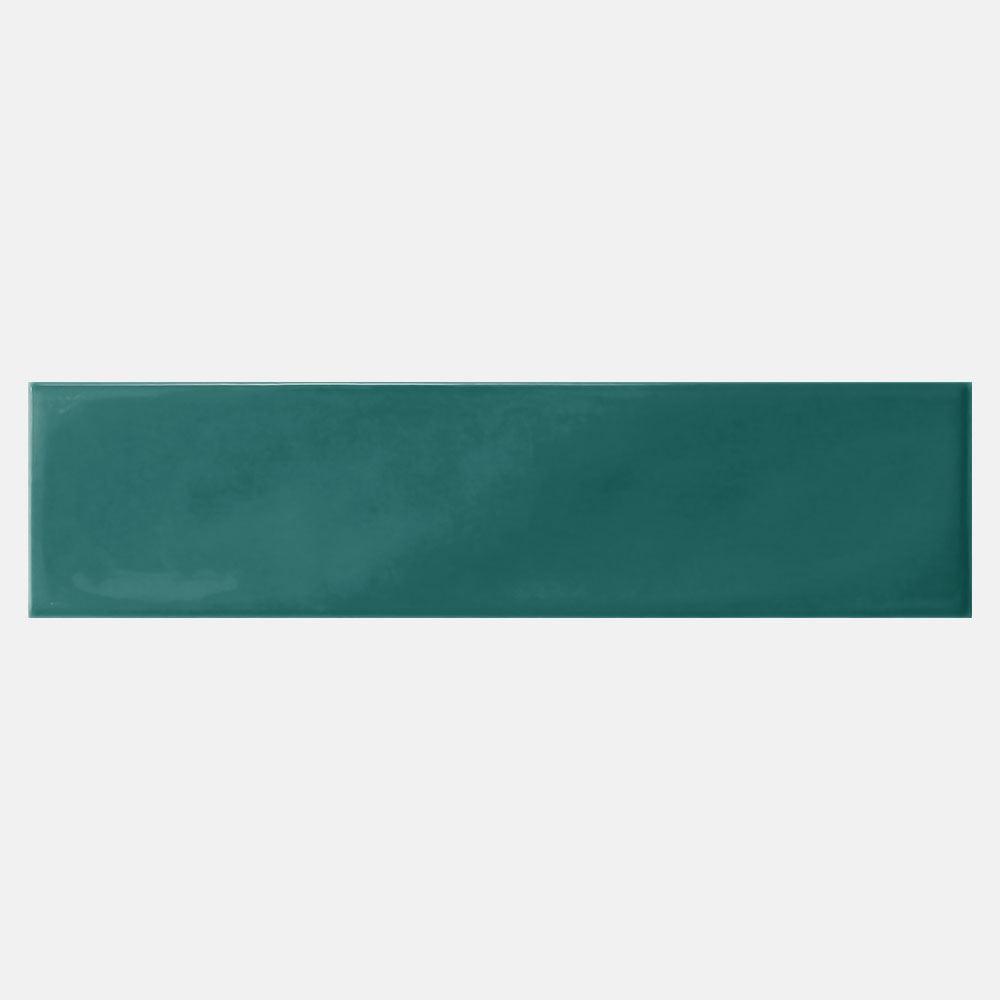 Metro Dark Green Wave 68x280 Matt Subway Tile - Tile Lane