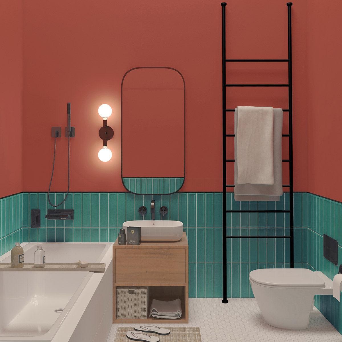 Metro Dark Green Wave 68x280 Matt Subway Tile - Tile Lane