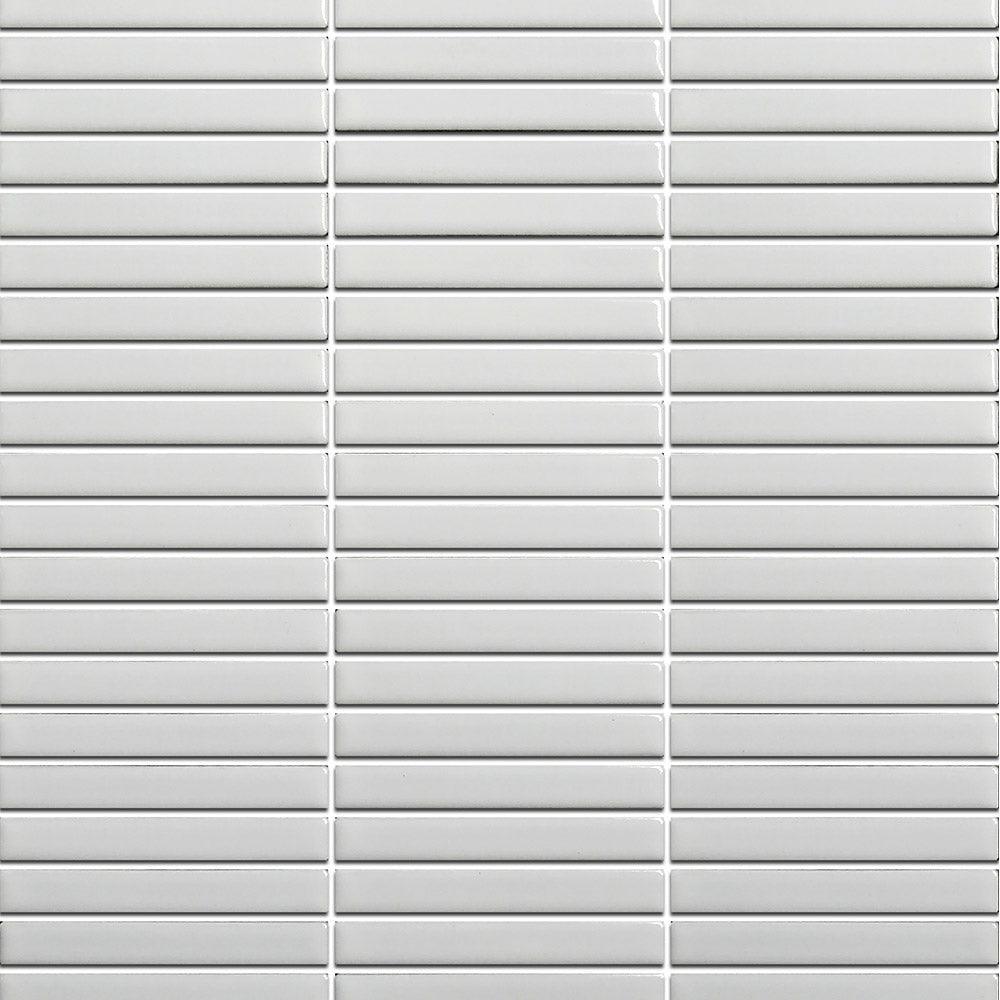 Nara White Kit Kat Matt Mosaic Tile - Tile Lane