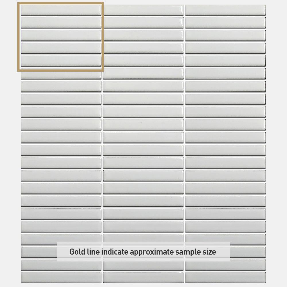 Nara White Kit Kat Matt Mosaic Tile - Tile Lane