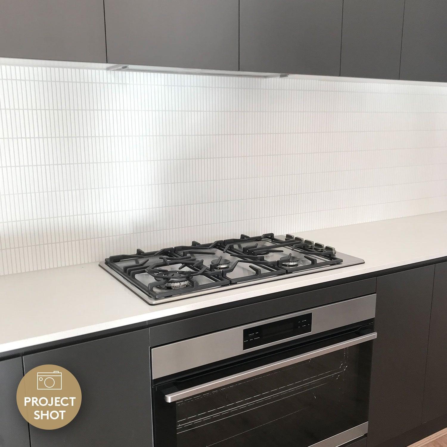 Nara White Kit Kat Matt Mosaic Tile - Tile Lane