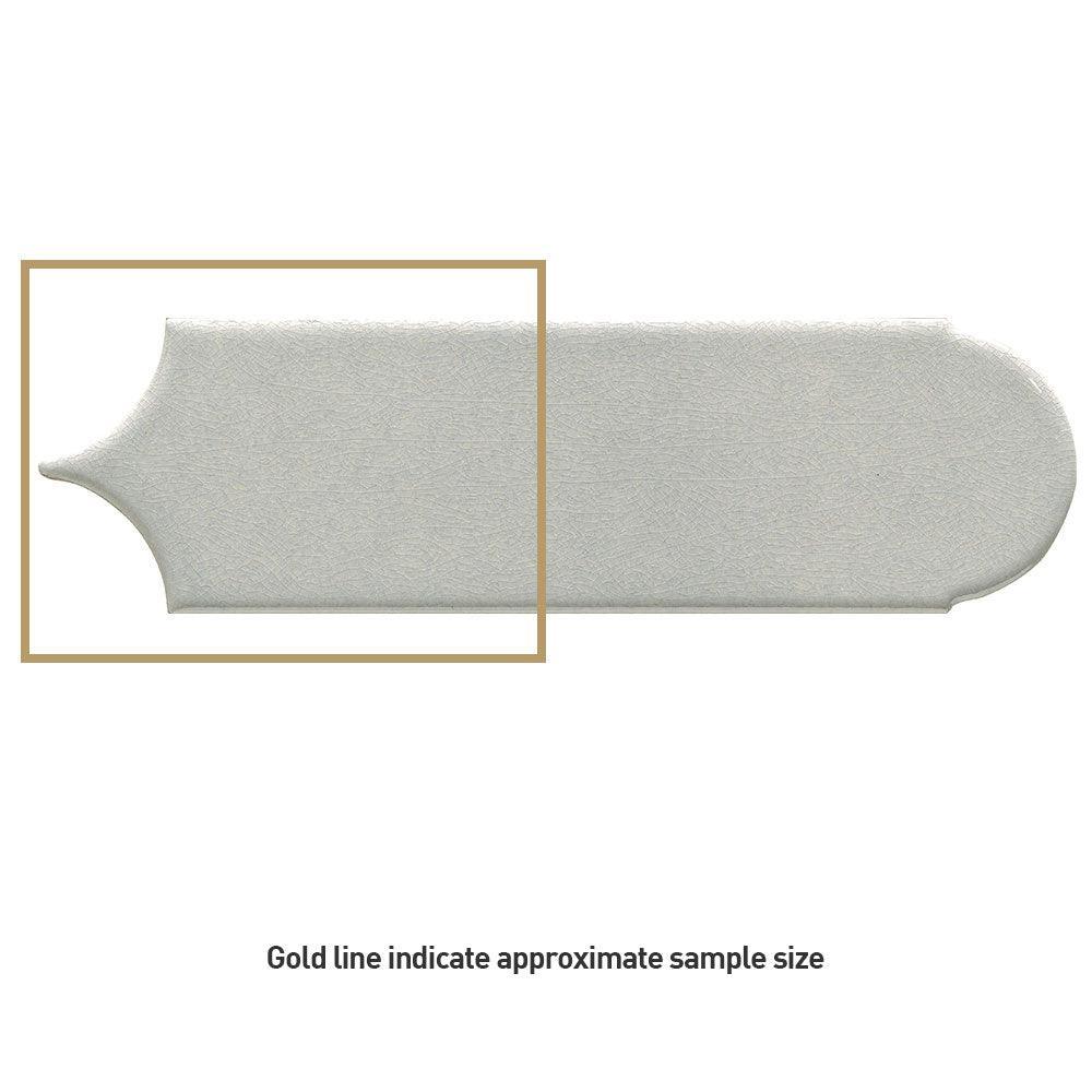 Olympus Grey Feather 85x300 Hand Made Gloss Tile - Tile Lane