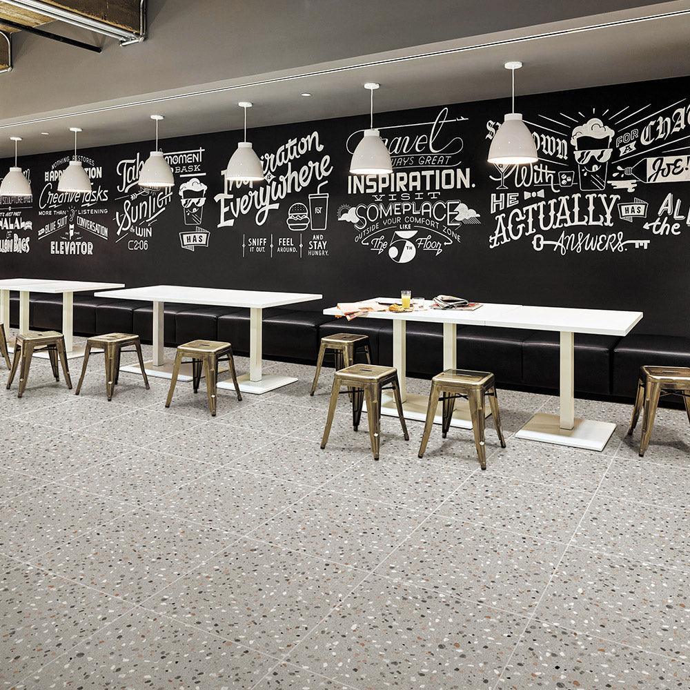 Roma Avenue 600x600 Matt Terrazzo Porcelain Tile - Tile Lane