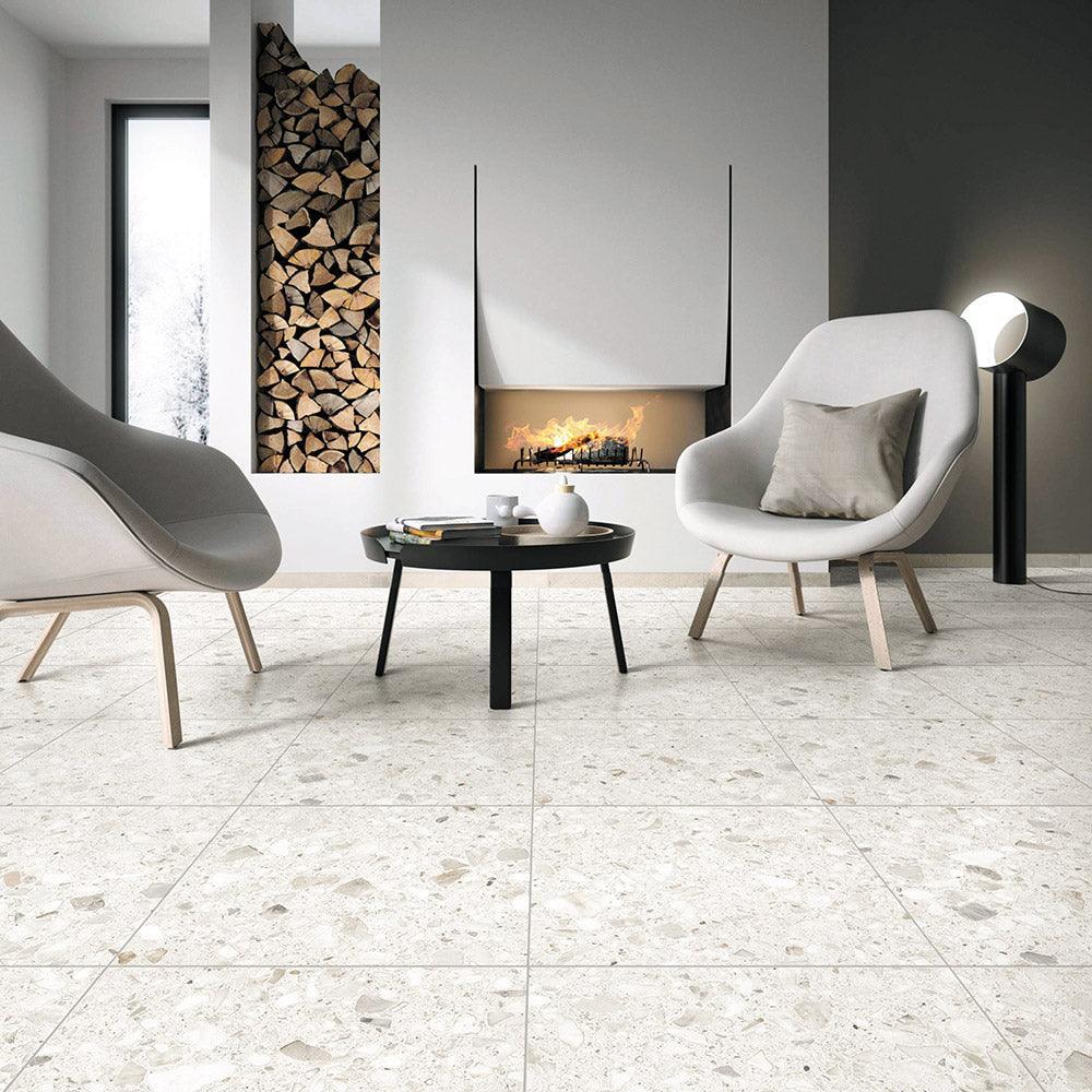 Roma Esplanade 600x600 Matt Terrazzo Porcelain Tile - Tile Lane