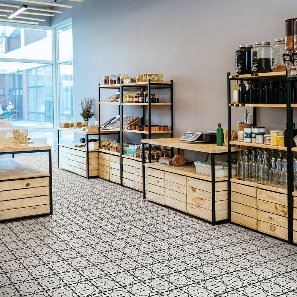 Somerset Buckingham Encaustic Look 200x200 Matt Tile - Tile Lane