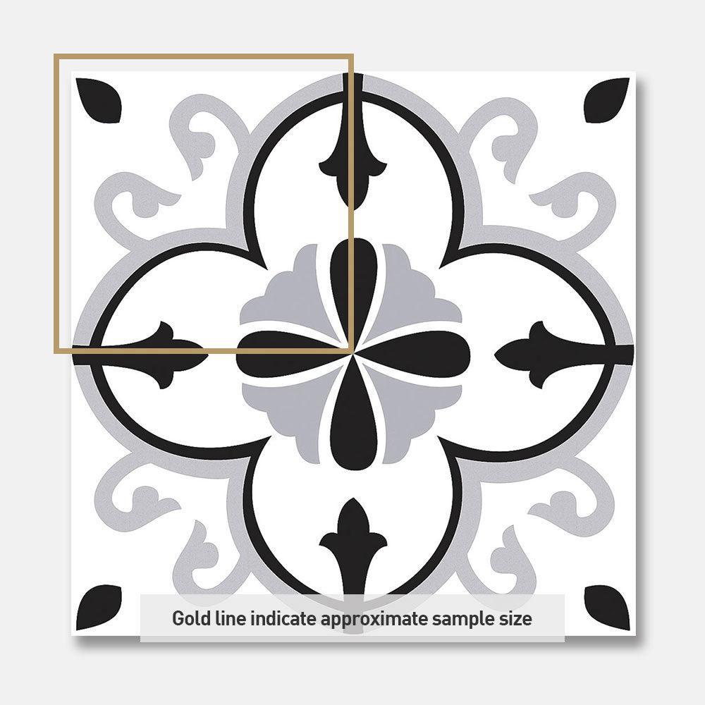 Somerset Buckingham Encaustic Look 200x200 Matt Tile - Tile Lane