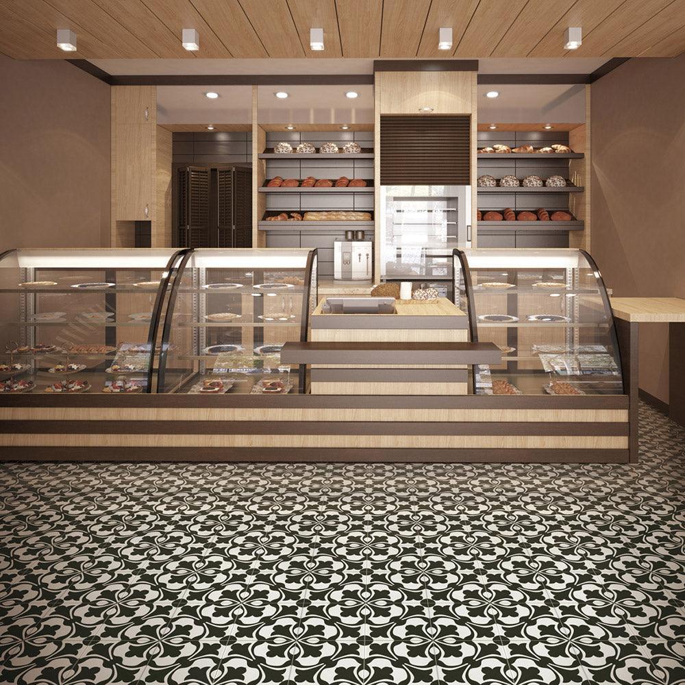 Somerset Elizabeth Encaustic Look 200x200 Matt Tile - Tile Lane