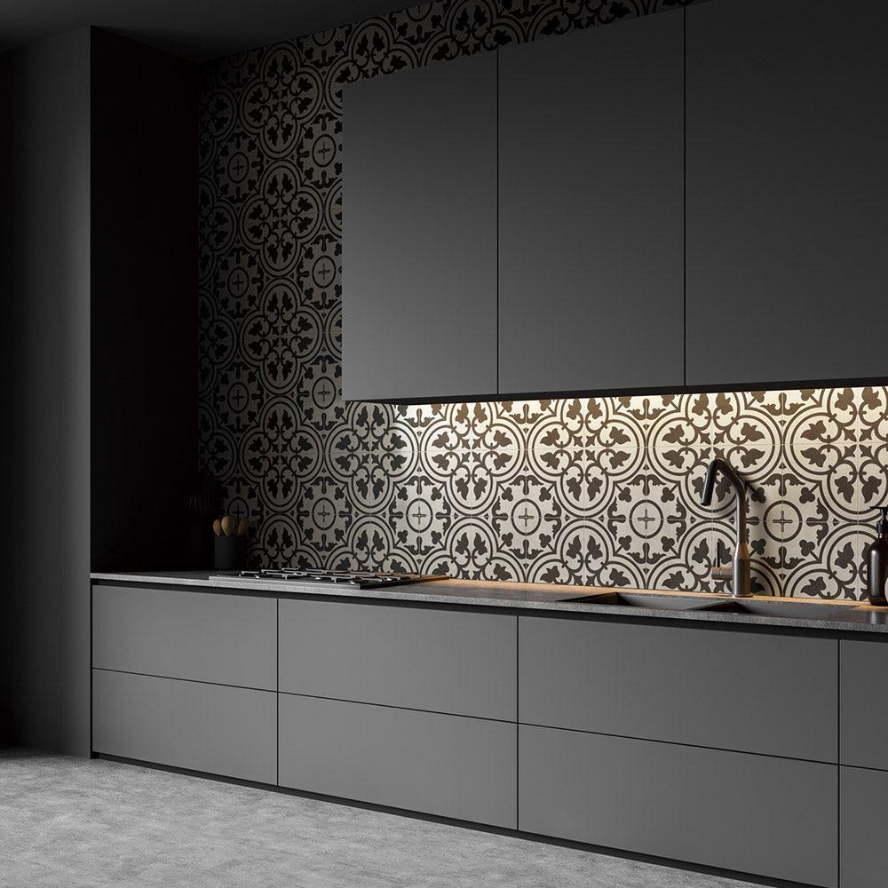 Somerset Highett Encaustic Look 200x200 Matt Tile - Tile Lane