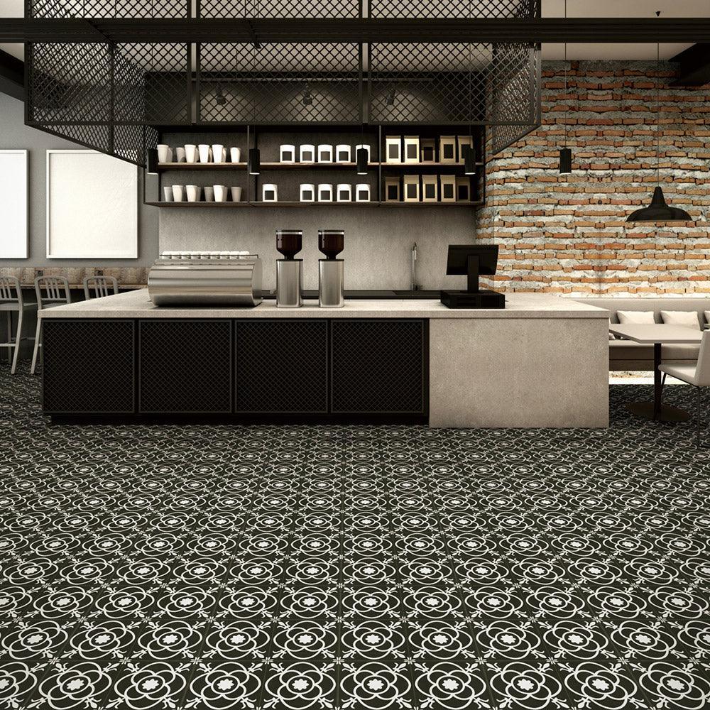 Somerset Kelso Encaustic Look 200x200 Matt Tile - Tile Lane