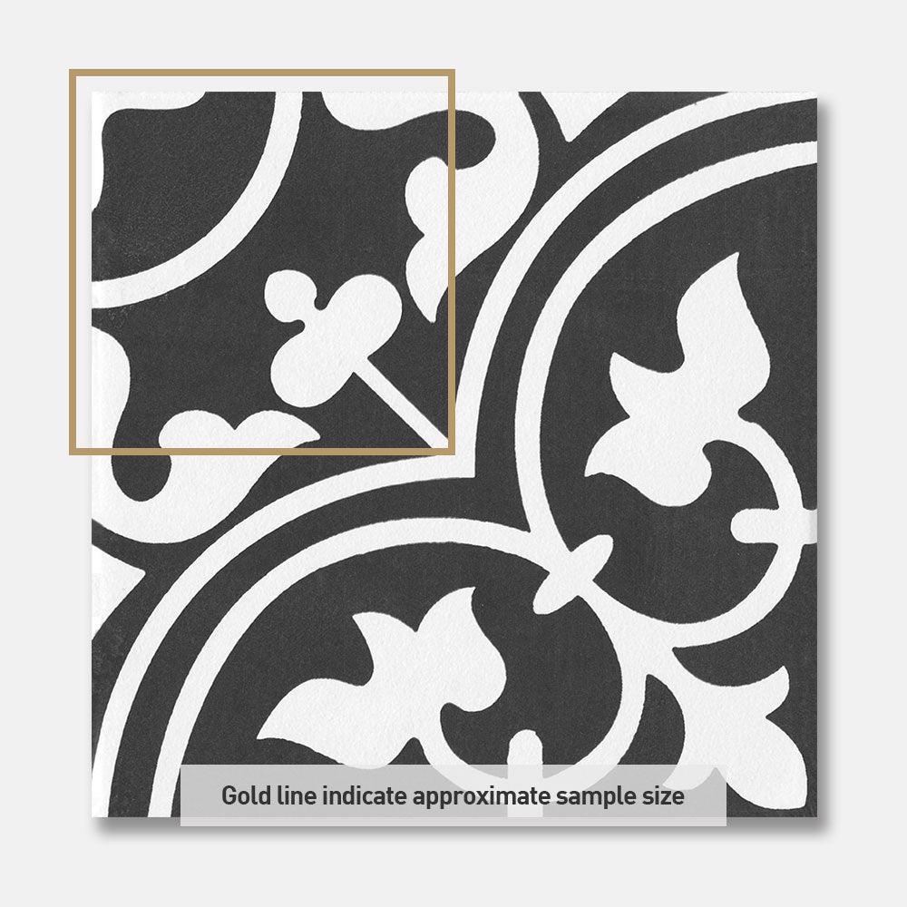Somerset Stanley Encaustic Look 200x200 Matt Tile - Tile Lane