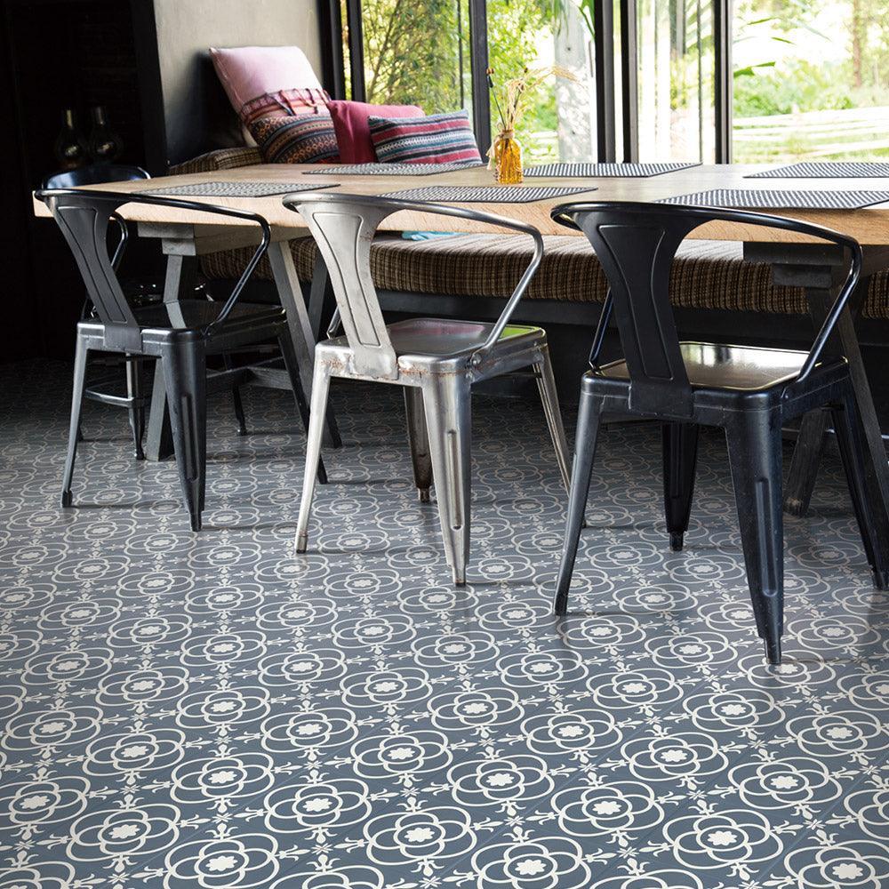 Somerset Wellington Encaustic Look 200x200 Matt Tile - Tile Lane