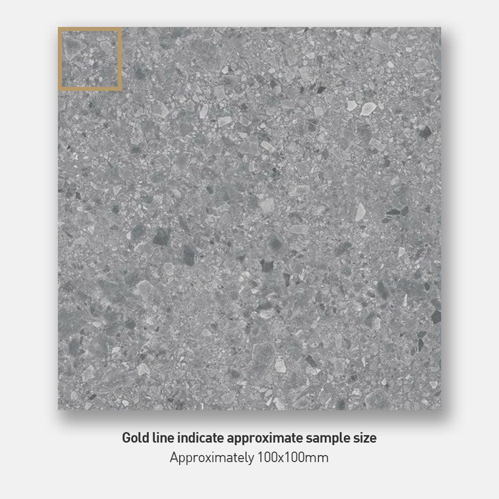 Verona Grey 600x600 Matt Terrazzo Porcelain Tile - Tile Lane