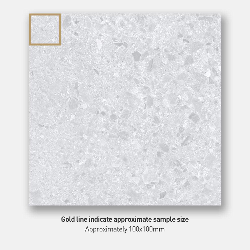Verona White 600x600 Matt Terrazzo Porcelain Tile - Tile Lane