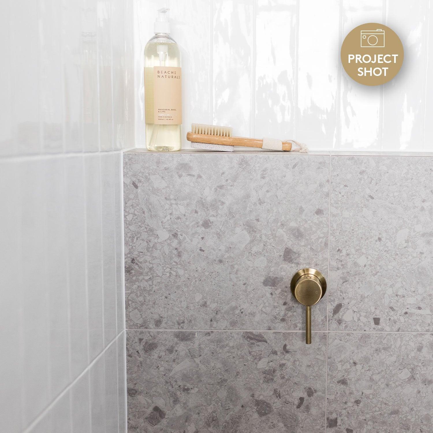 Verona White 600x600 Matt Terrazzo Porcelain Tile - Tile Lane