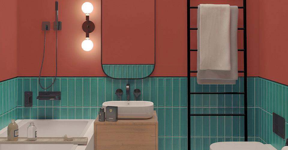 Two-tone Bathroom Walls - Tile Lane