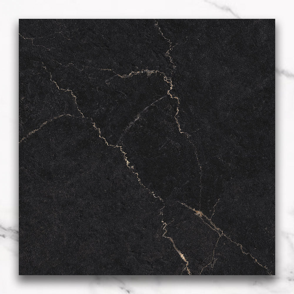 Adelaide Charcoal 600x600 Matt Marble Look Porcelain Tile