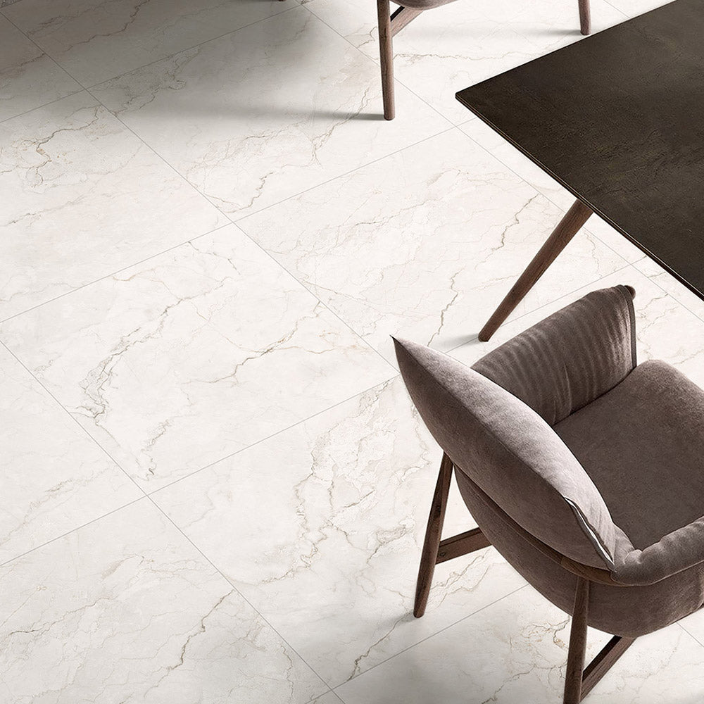 Adelaide Grey 600x600 Matt Marble Look Porcelain Tile