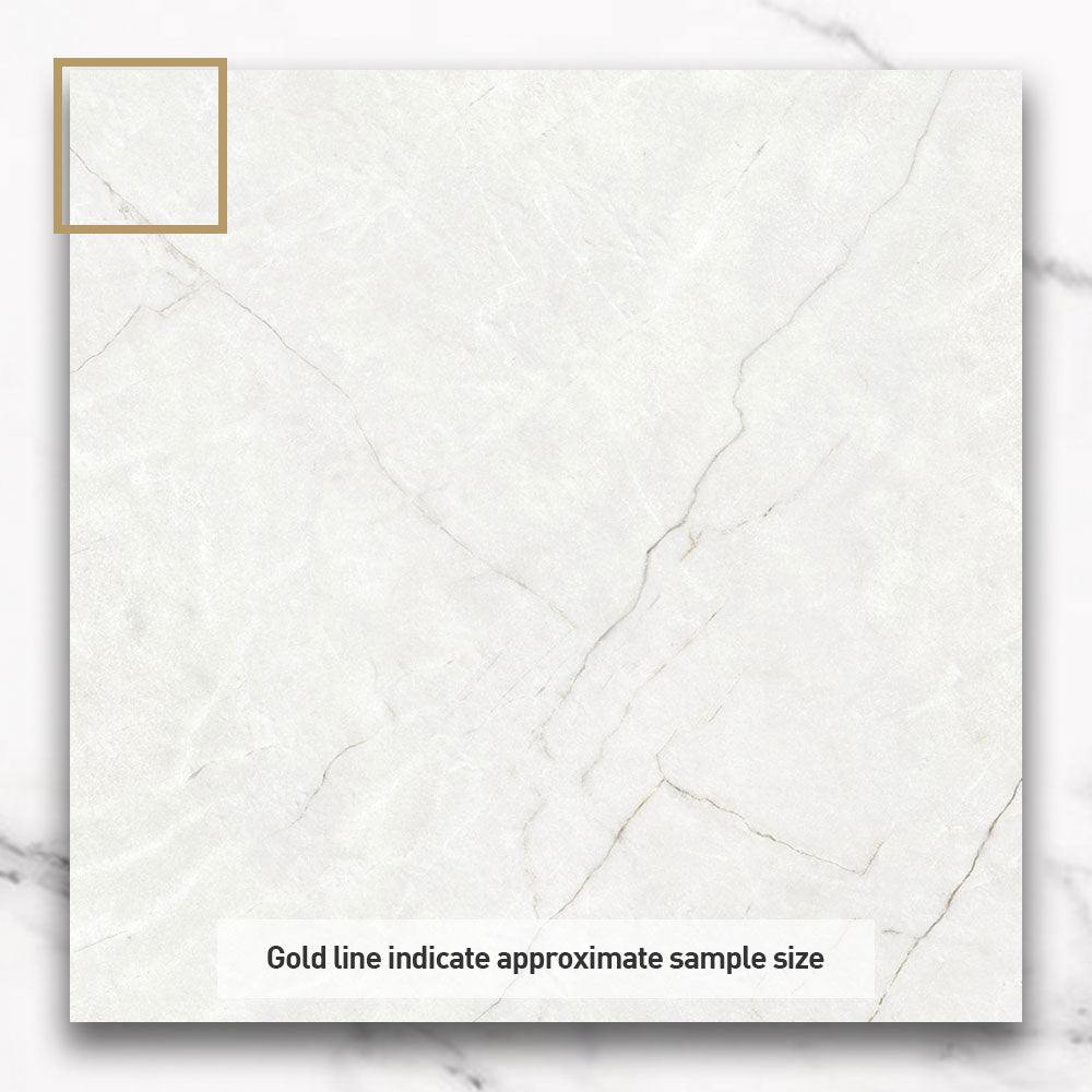 Adelaide White 600x600 Matt Marble Look Porcelain Tile