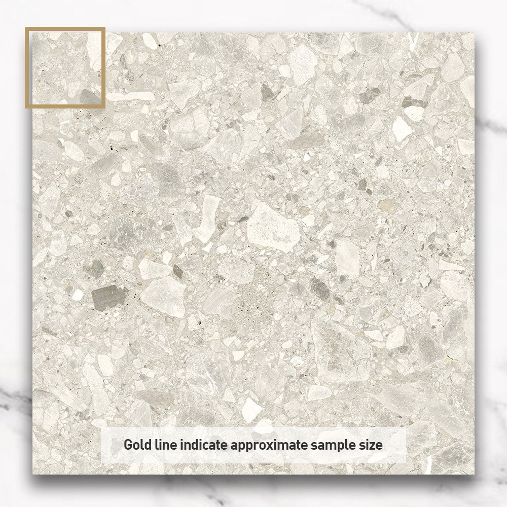 Bergamo Beige 600x600 Matt Terrazzo Porcelain Tile