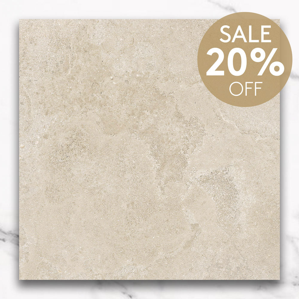 Bordeaux Beige 600X600 Matt Marble Look Porcelain Tile