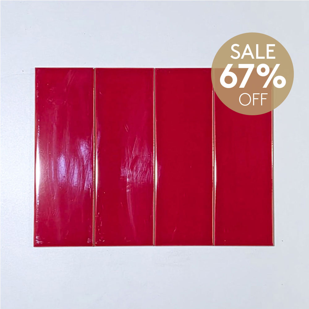 Bottega Red 100x300 Gloss Subway Tile