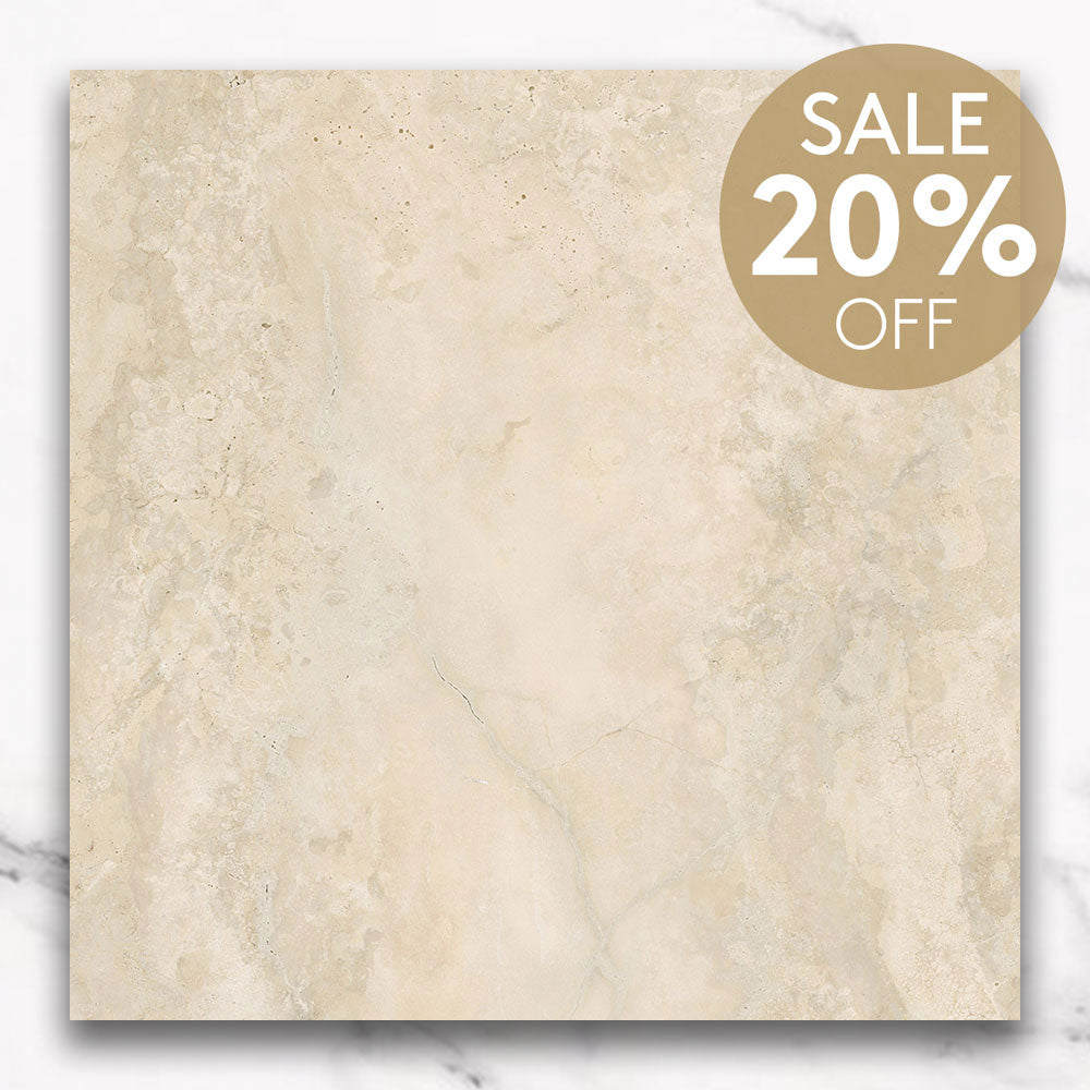 Cantabria Sand 300X300 Matt CC Travertine Look Porcelain Tiles