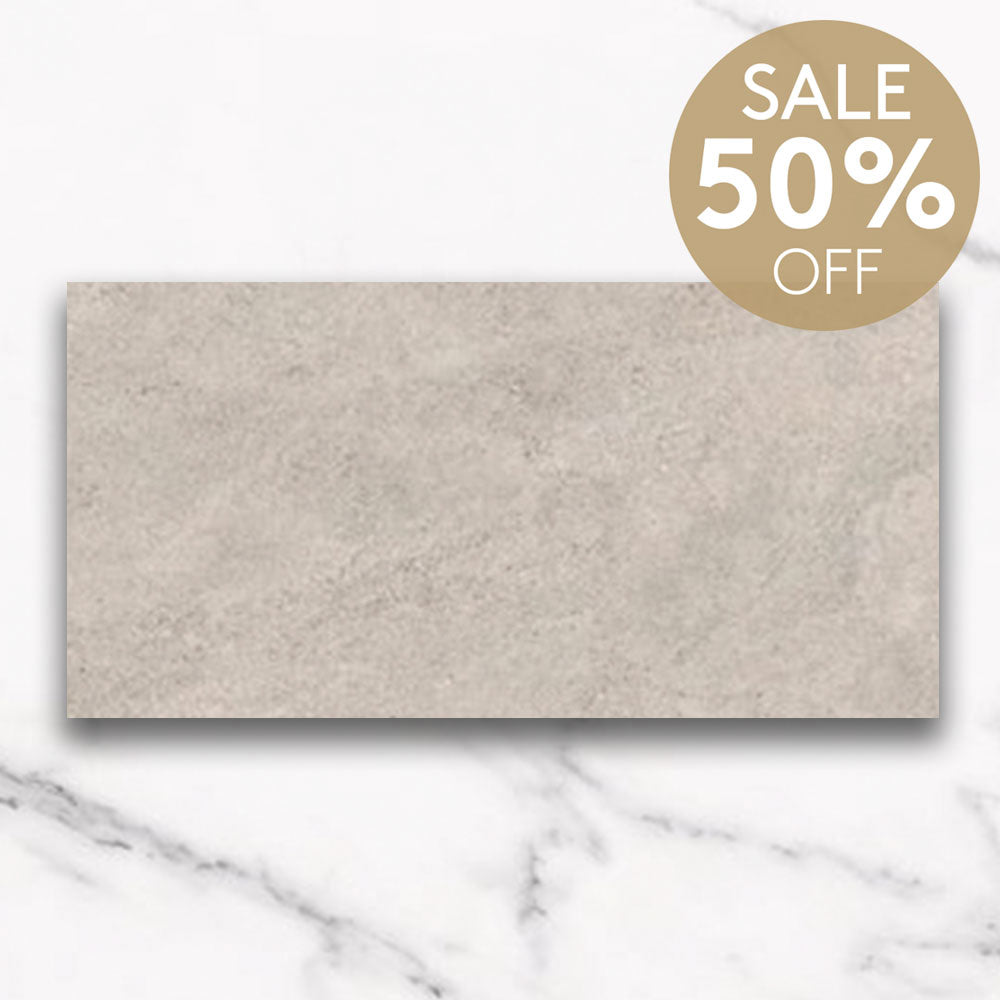 Concerta Light Grey 450x900 Limestone Look Matt Porcelain Tile