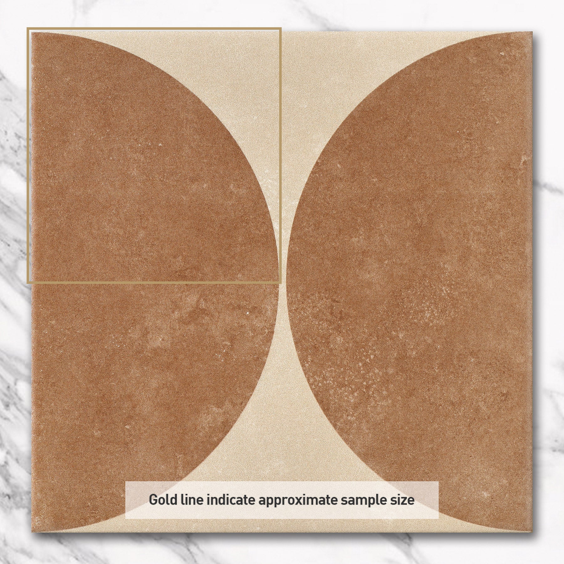 Heritage Duomo Arch Terracotta Encaustic Look 200x200 Matt Tile