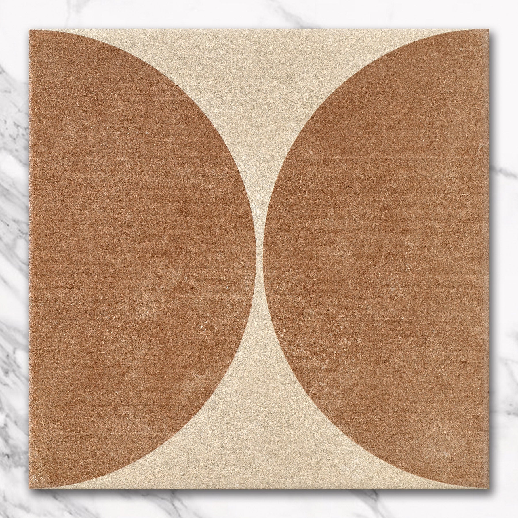 Heritage Duomo Arch Terracotta Encaustic Look 200x200 Matt Tile