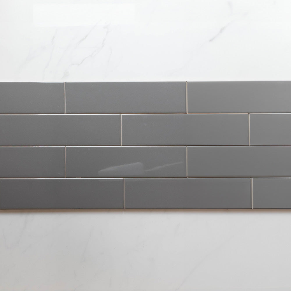 Cascade Dark Grey 75x300 Gloss Subway Tile