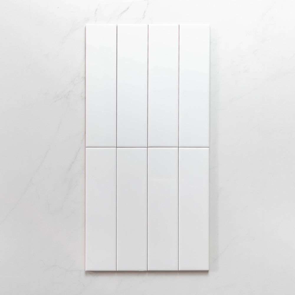 Cascade White 75x300 Matt Unrectified Subway Tile