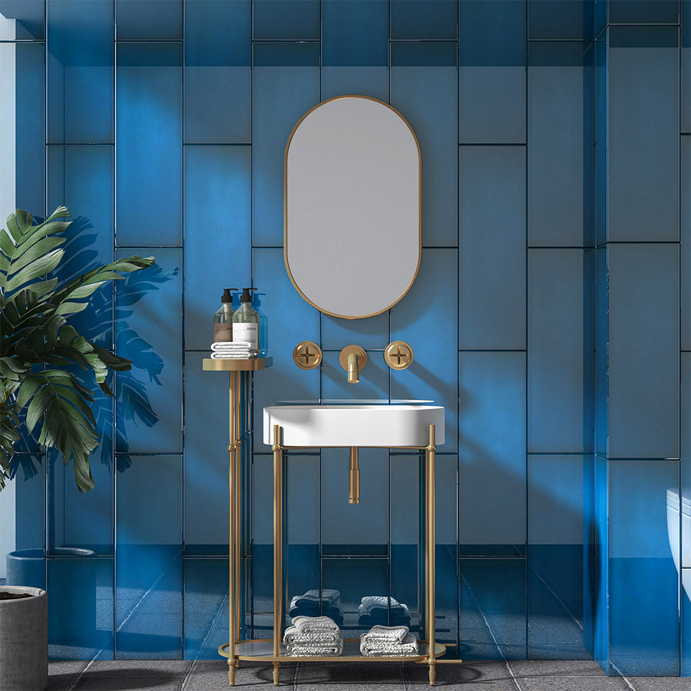 Falsetto Blue 200x600 Gloss Unrectified Wall Tile