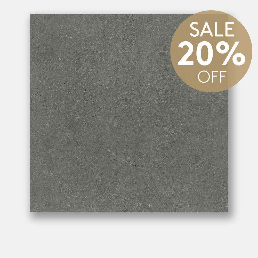 Galway Charcoal 600X600 Matt Concrete Look Porcelain Tile