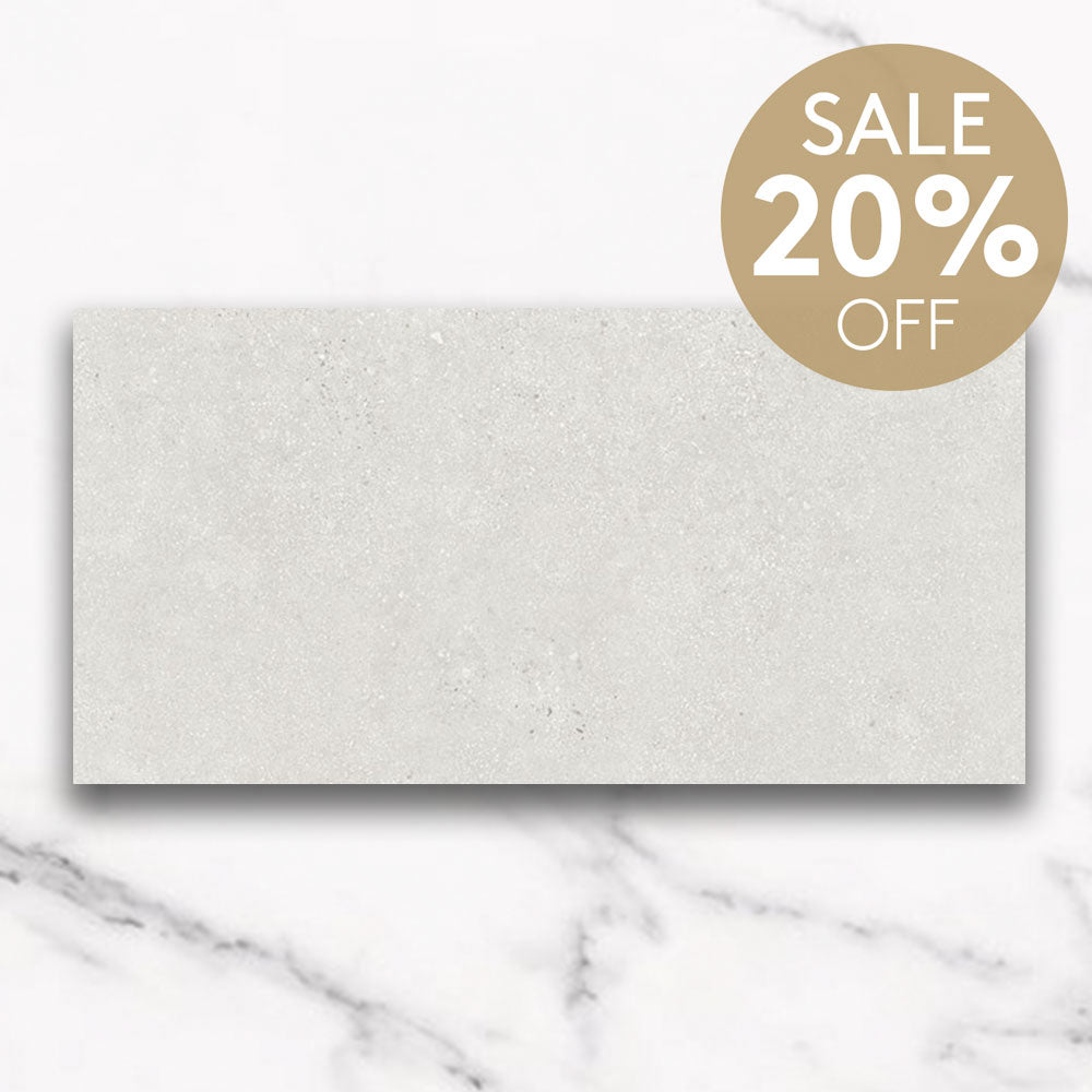 Galway White 300x600 Matt Concrete Look Porcelain Tile