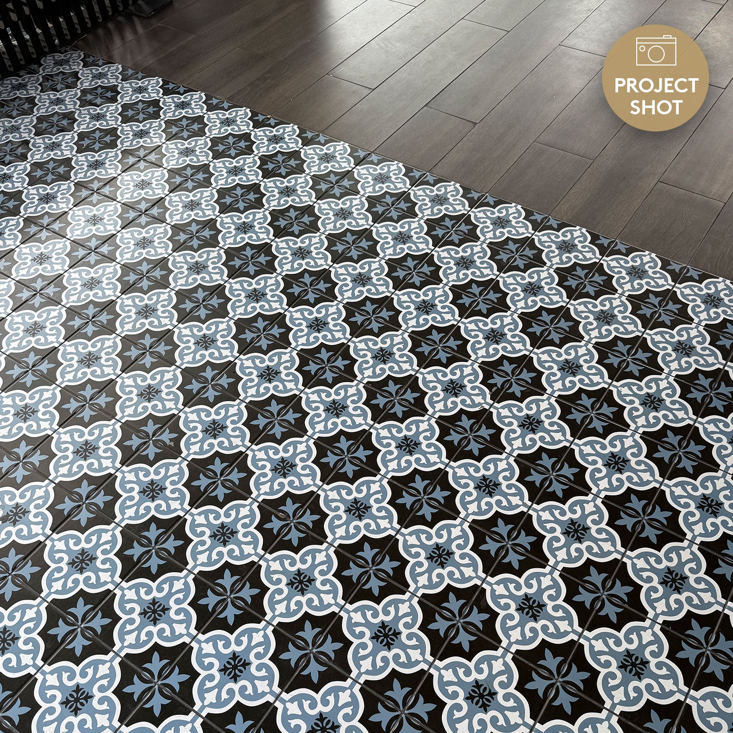 Heritage Dandelion Encaustic Look 200x200 Matt Tile