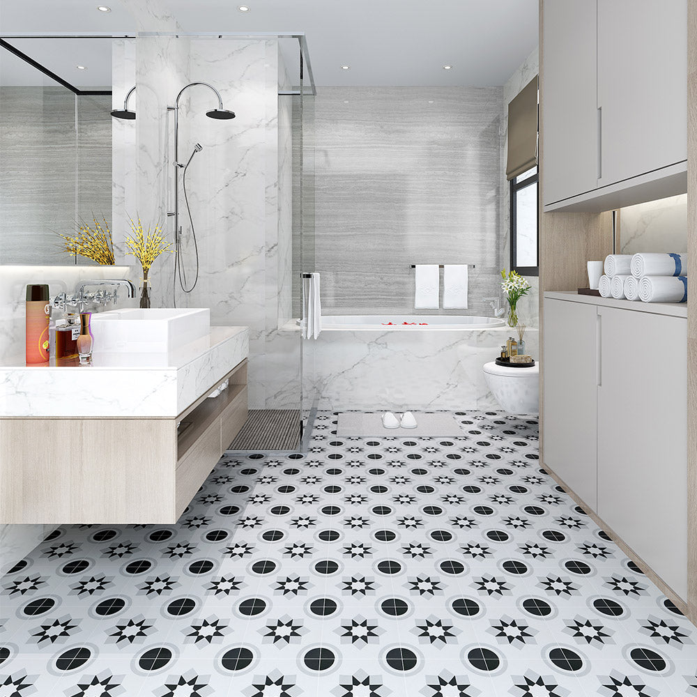 Heritage Stella Encaustic Look 200x200 Matt Tile