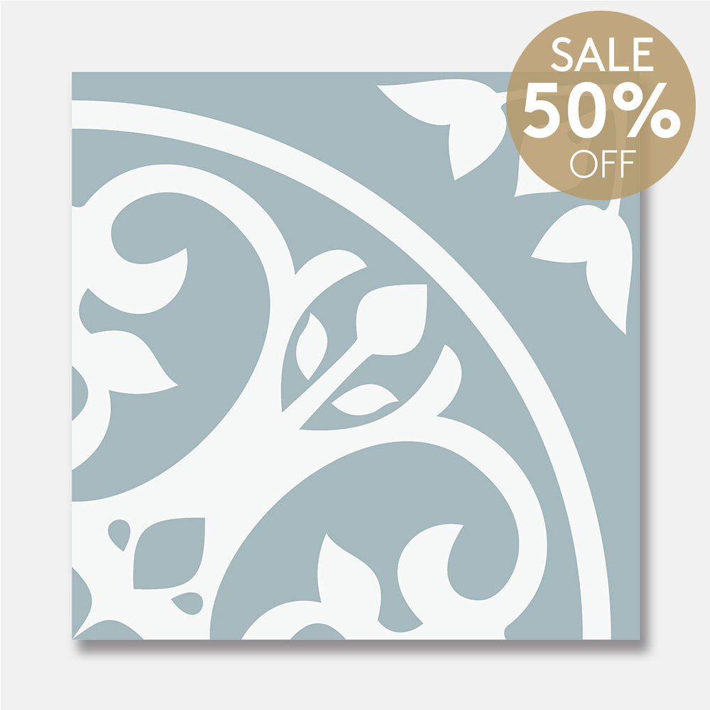Heritage Bluebell Encaustic Look 200x200 Matt Tile