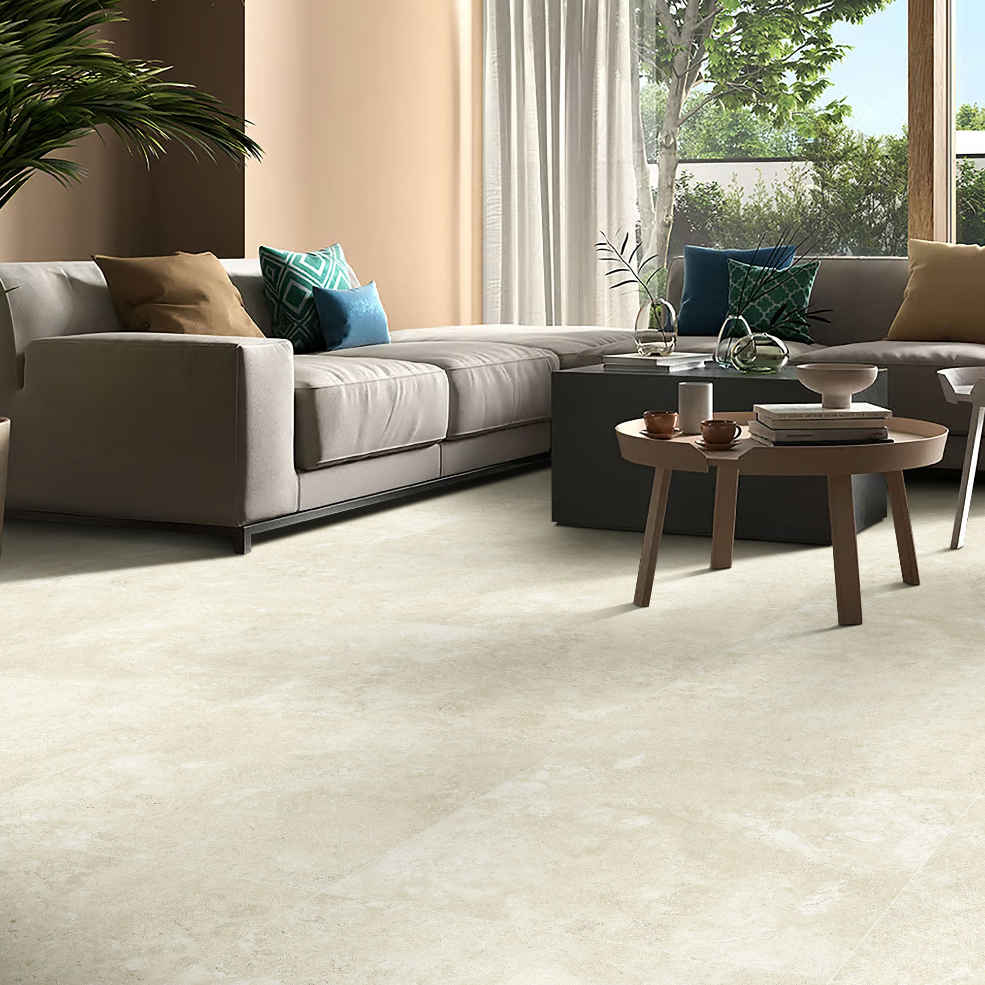 Kronos Light Bianco 300X600 CC Travertine Look Matt Porcelain Tiles