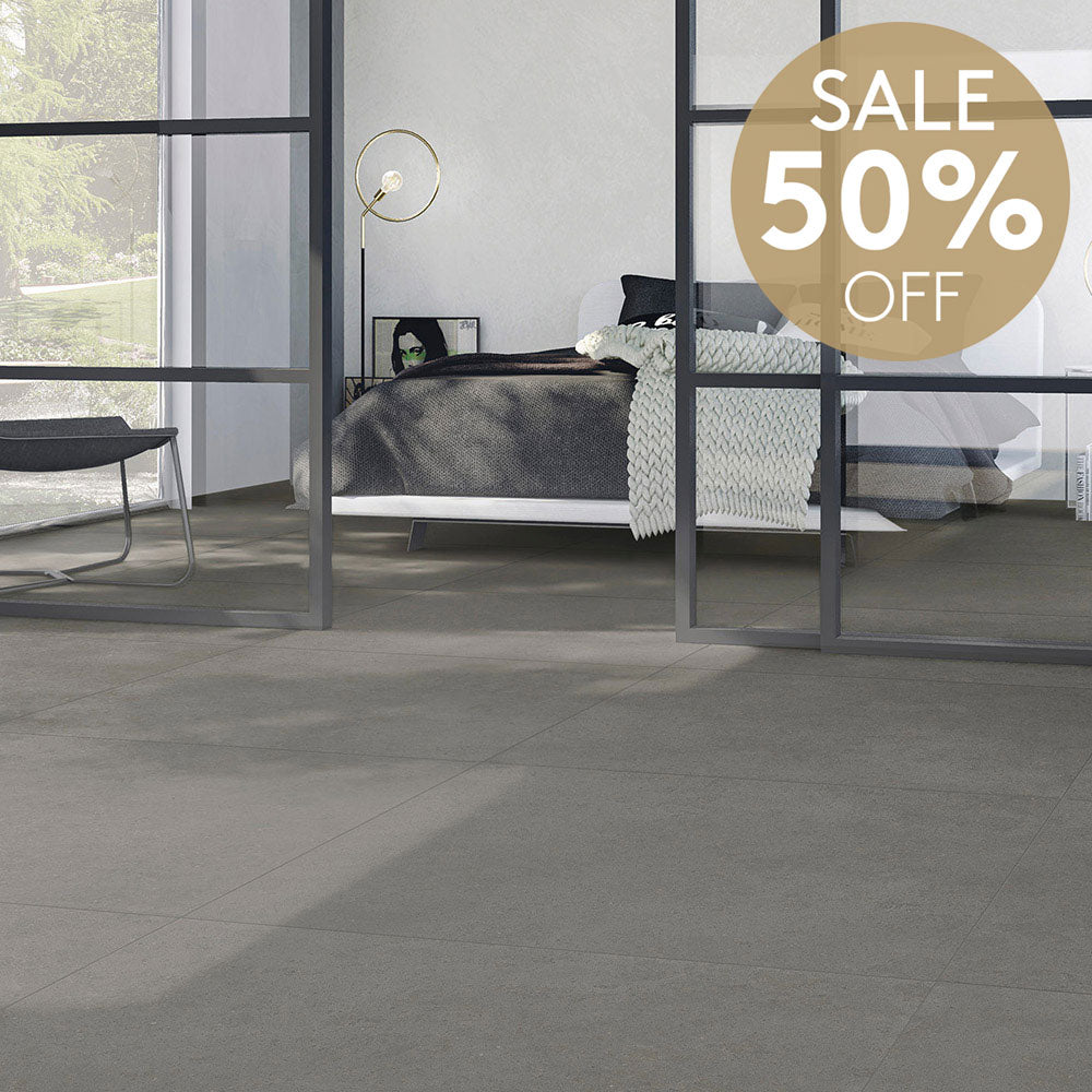Leppora Fumo 1000x1000 Stone Look Matt Porcelain Tile