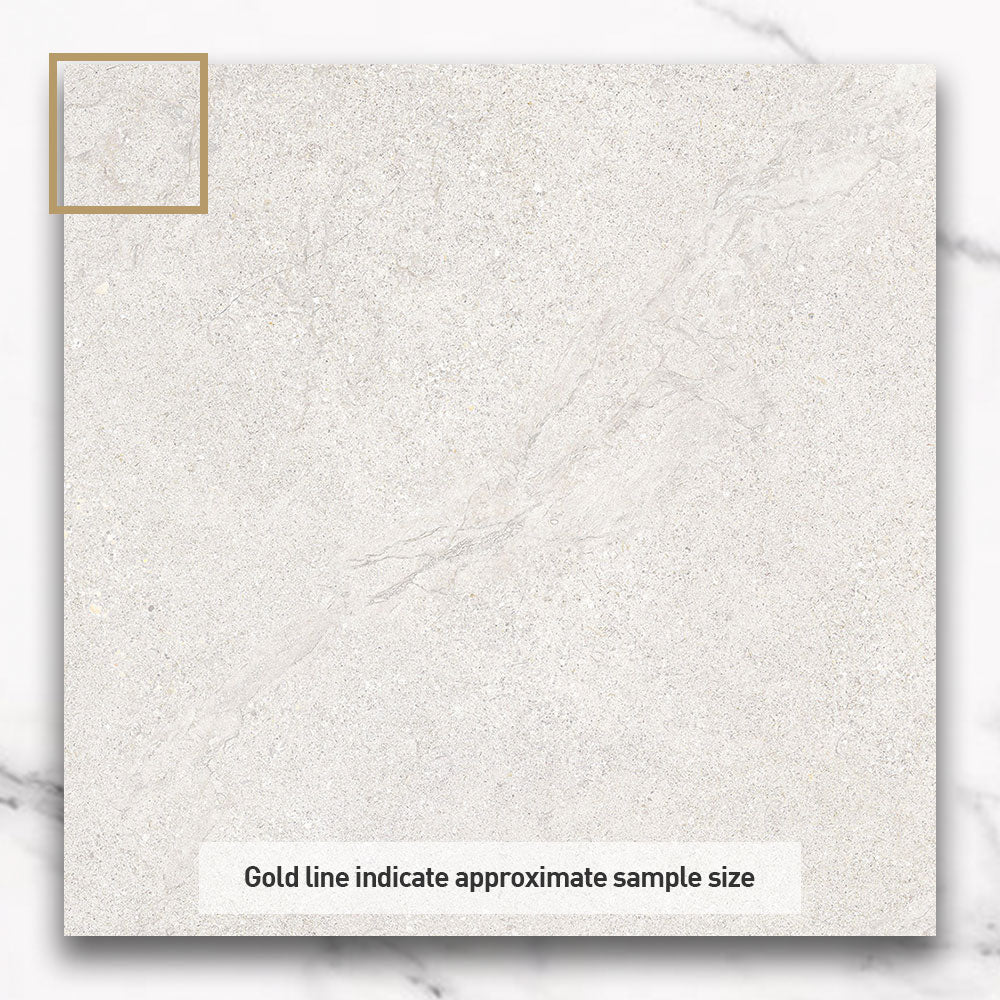 Limestra White 600x600 Honed Limestone Look Porcelain Tile