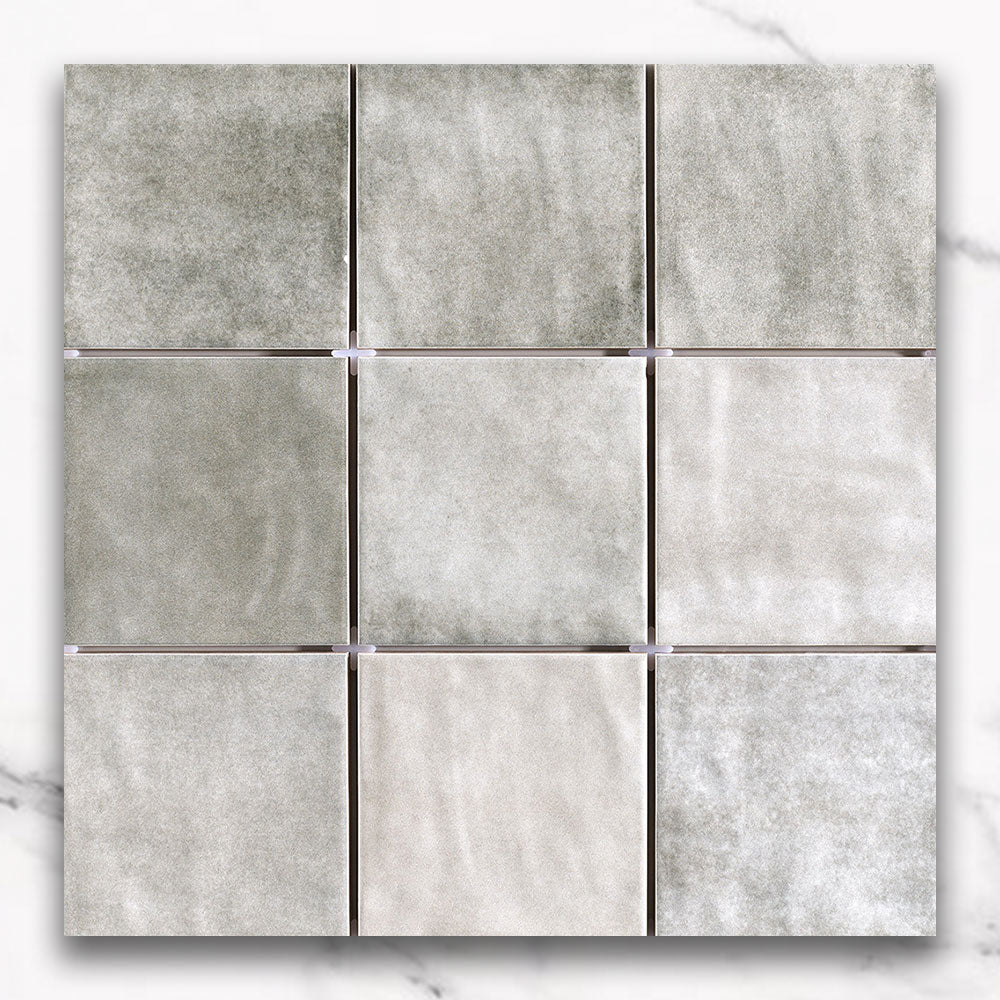 Marrakesh Ash Grey 120X120 Zellige Matt Square Tile