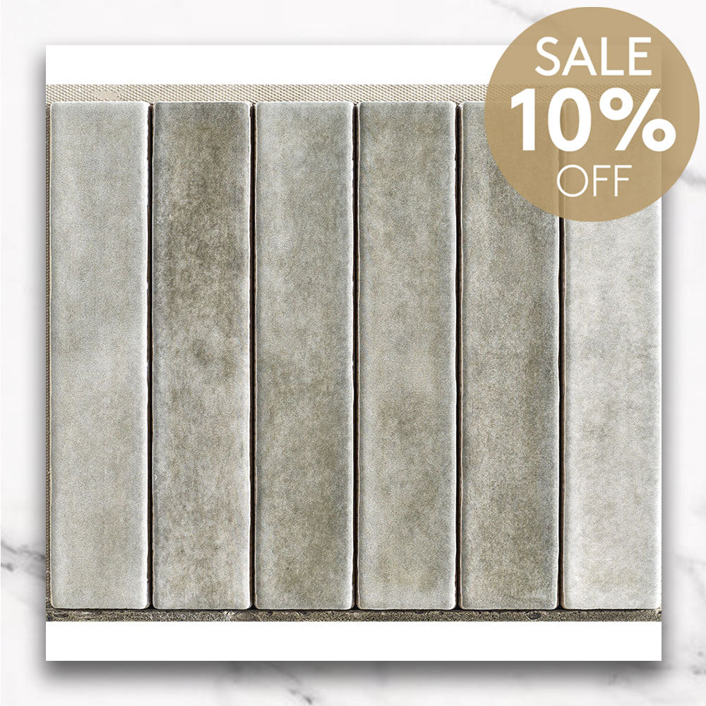 Marrakesh Ash Grey 250x50 Zellige Matt Subway Tile