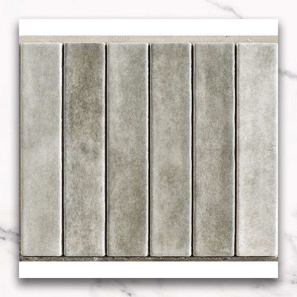 Marrakesh Ash Grey 250x50 Zellige Matt Subway Tile